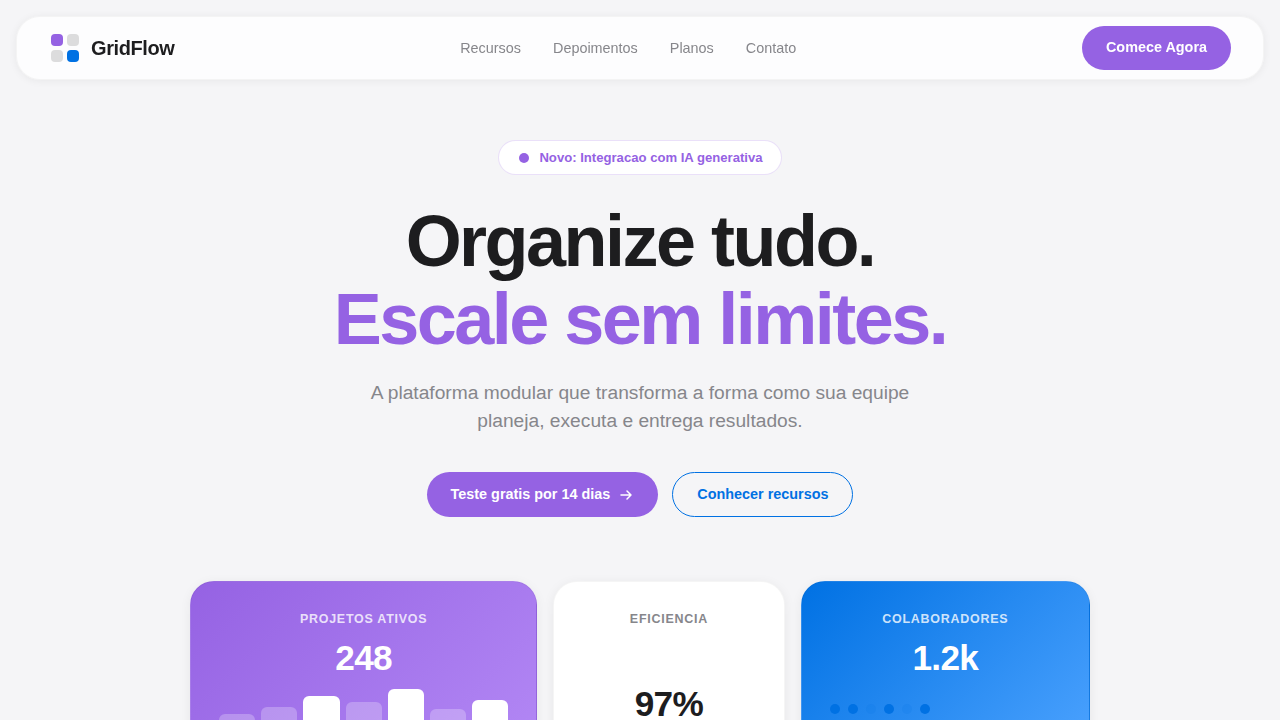 Bento Grid Tech Minimalist