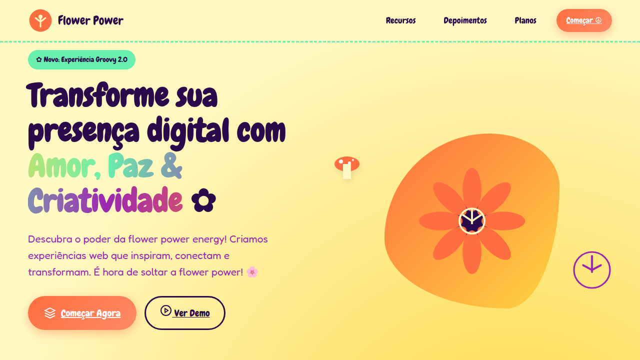 70s Psychedelic Flower Power