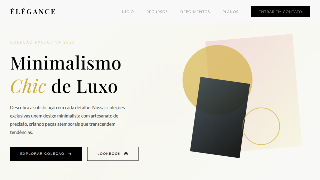 Minimalismo Chic de Luxo