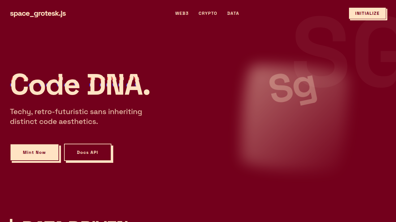 Space Grotesk Typography