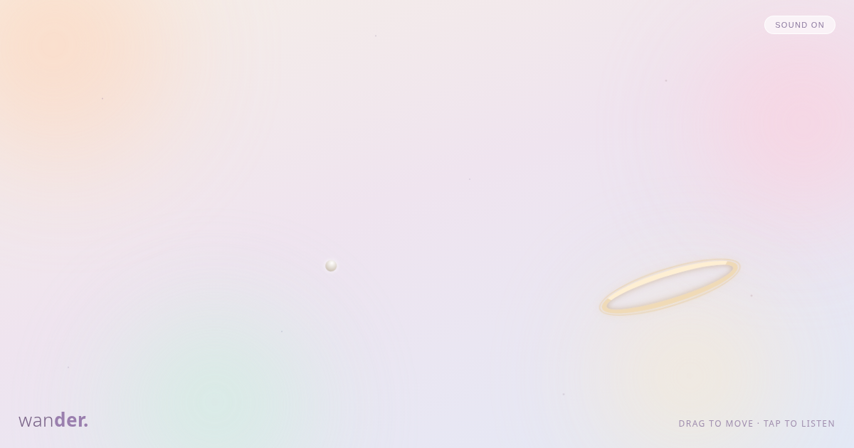 wander. — a daydream of planets