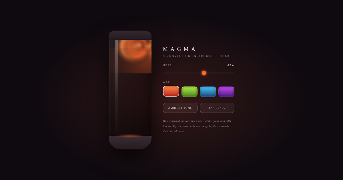 MAGMA — a lava lamp instrument