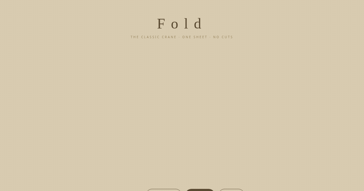 FOLD — one thousand cranes